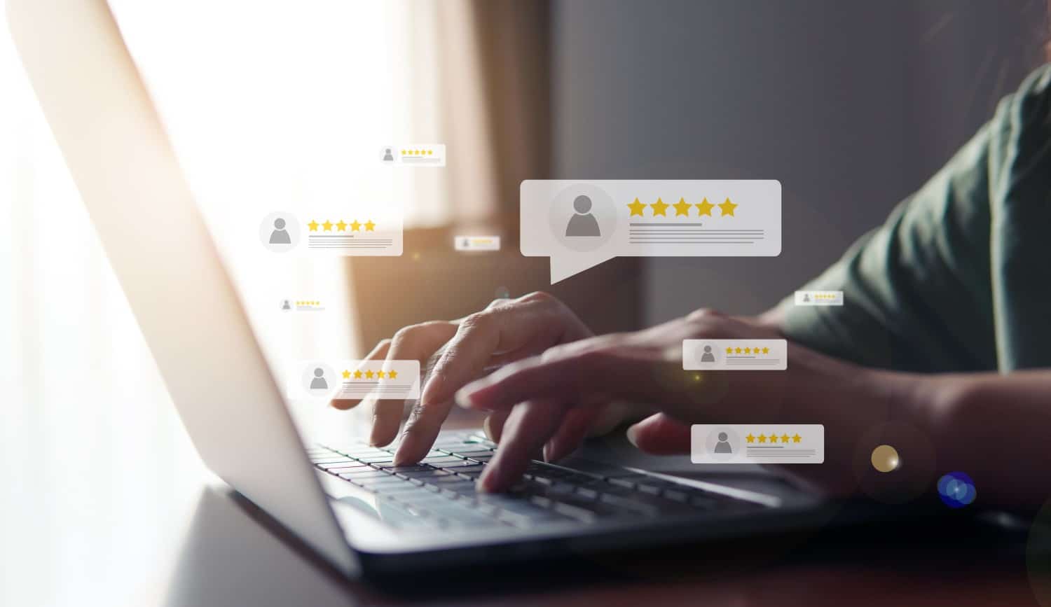 Customer-review-good-rating-concept